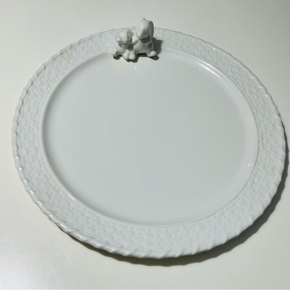 New Pottery Barn Large Whimsical Easter Bunny Spring Summer Serving Platter
